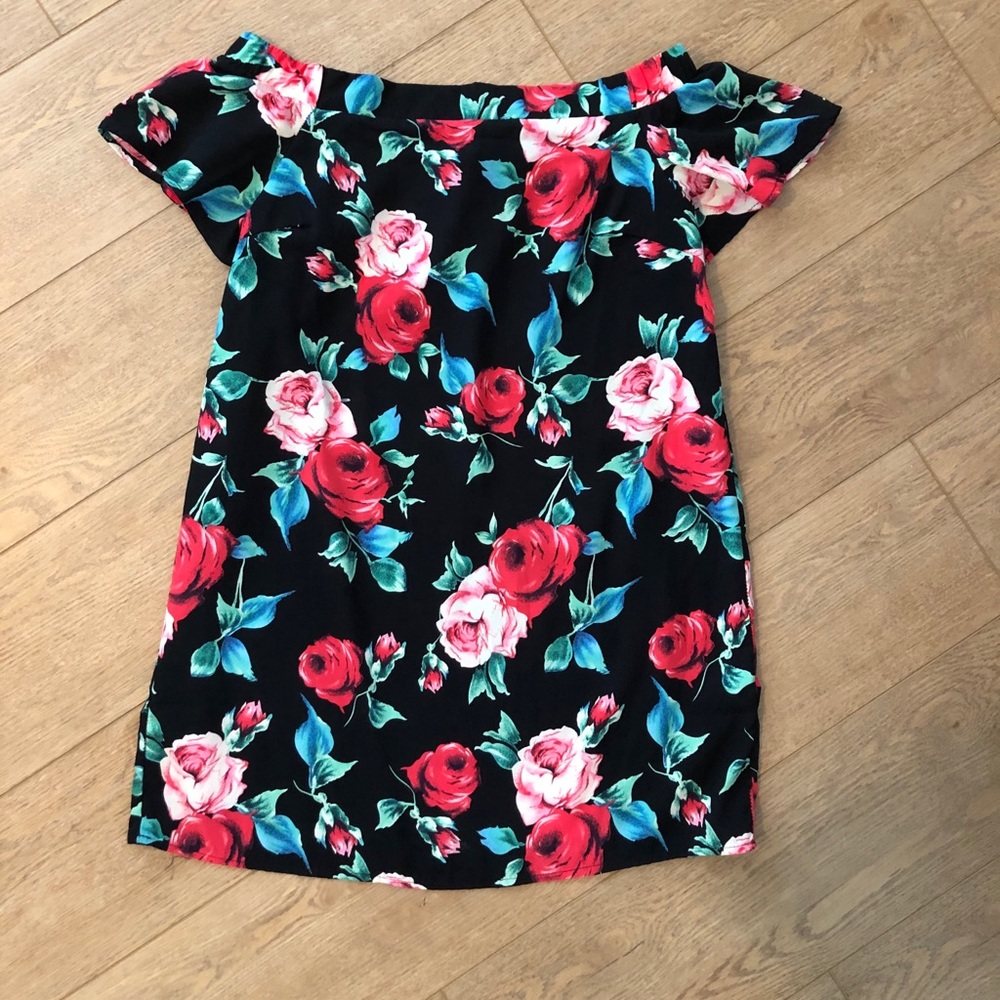 Forever 21 Floral Off The Shoulder Dress